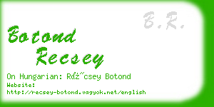 botond recsey business card